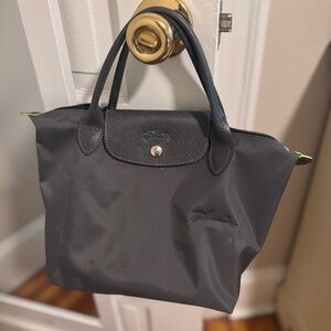 Longchamp small Le pilage green tote bag